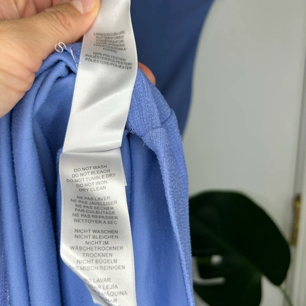 Adrianna Papell Blue Tie-Front Wrap Dress – Size 10 - Picture 10 of 12